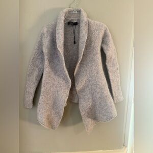 Lusso Kids 100% Cashmere Gray Open Front Cardigan Sweater | Size Small